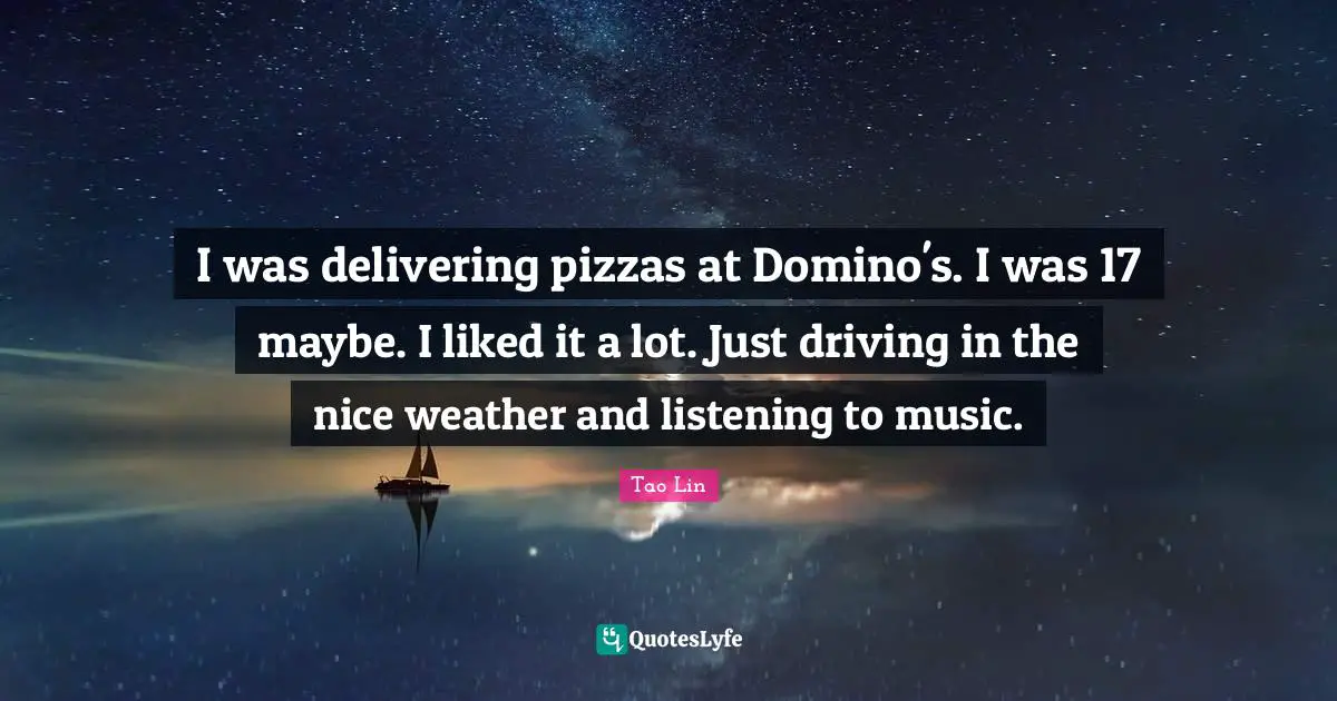 I was delivering pizzas at Domino's. I was 17 maybe. I liked it a lot. Just driving in the nice weather and listening to music.