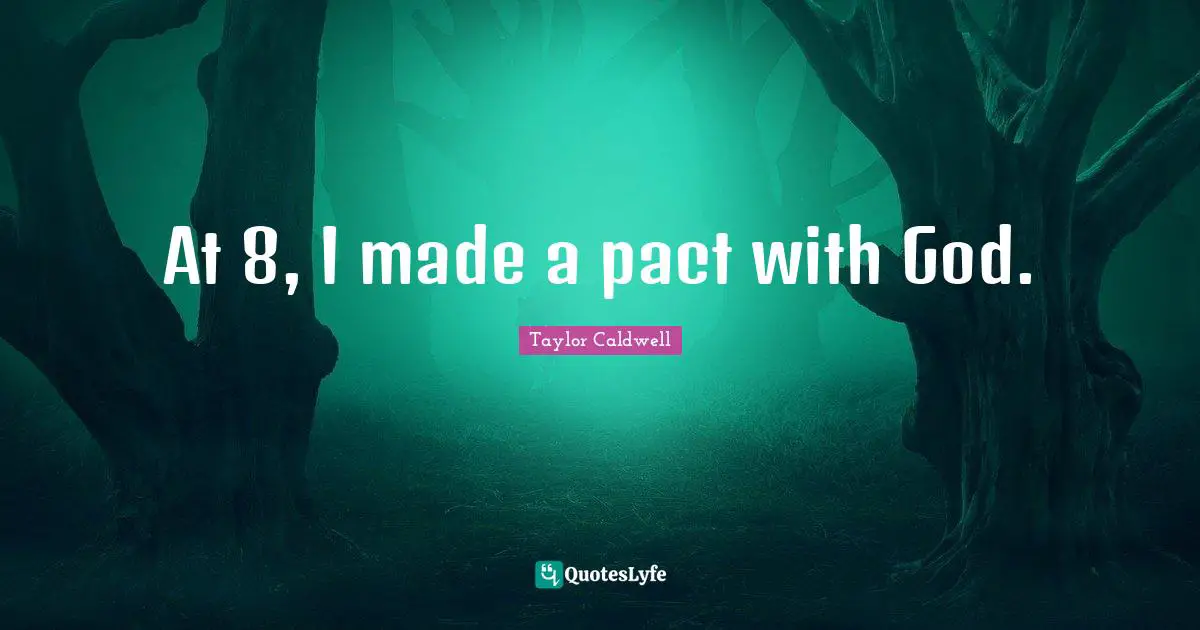 At 8, I made a pact with God.