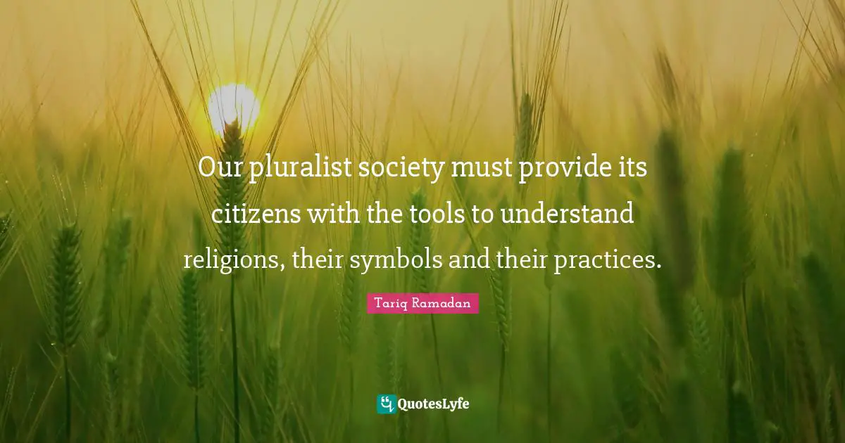 Our pluralist society must provide its citizens with the tools to understand religions, their symbols and their practices.