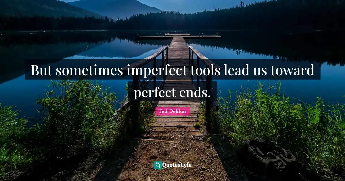 But sometimes imperfect tools lead us toward perfect ends.
