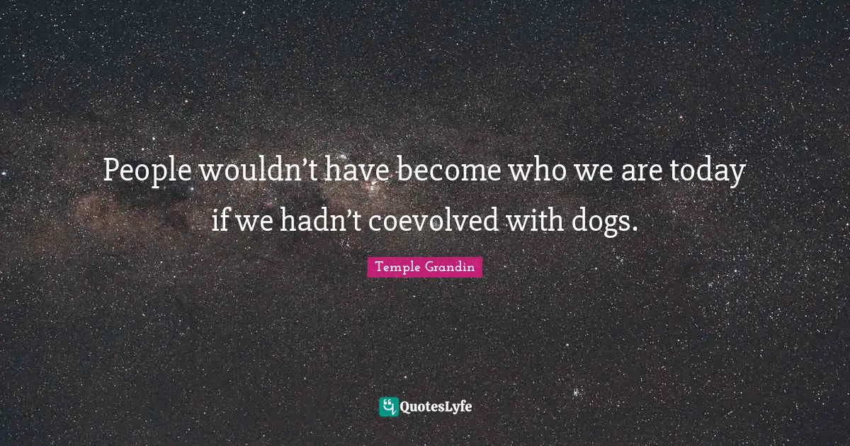 People wouldn’t have become who we are today if we hadn’t coevolved with dogs.
