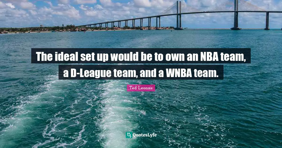 The ideal set up would be to own an NBA team, a D-League team, and a WNBA team.