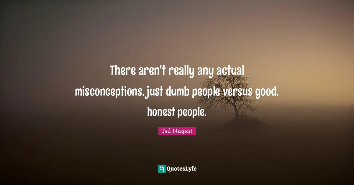There aren't really any actual misconceptions, just dumb people versus good, honest people.