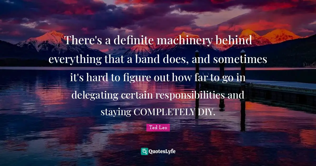 There's a definite machinery behind everything that a band does, and sometimes it's hard to figure out how far to go in delegating certain responsibilities and staying COMPLETELY DIY.