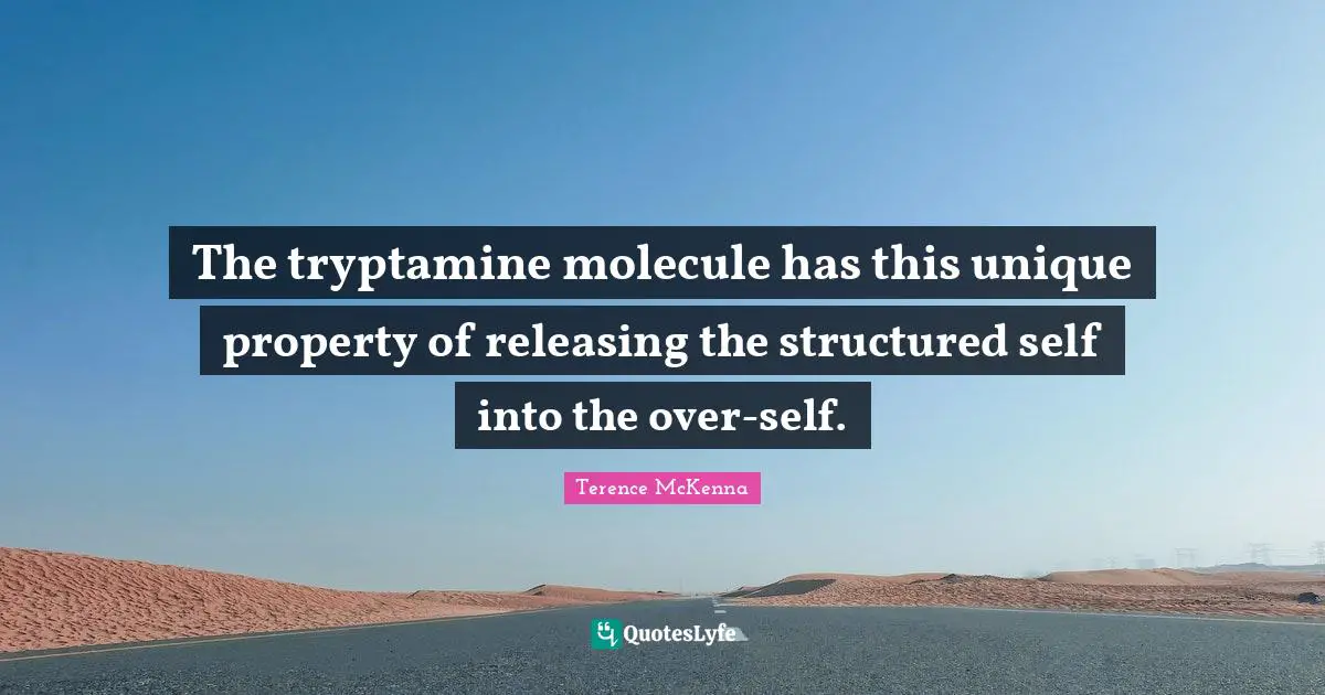 The tryptamine molecule has this unique property of releasing the structured self into the over-self.