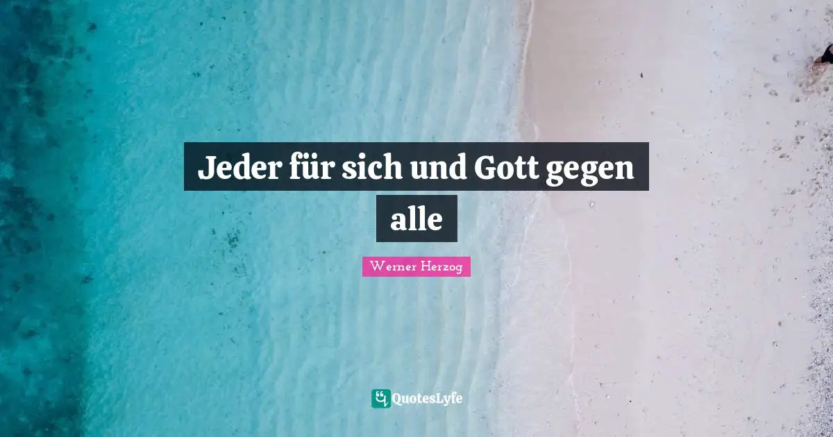 Jeder für sich und Gott gegen alle