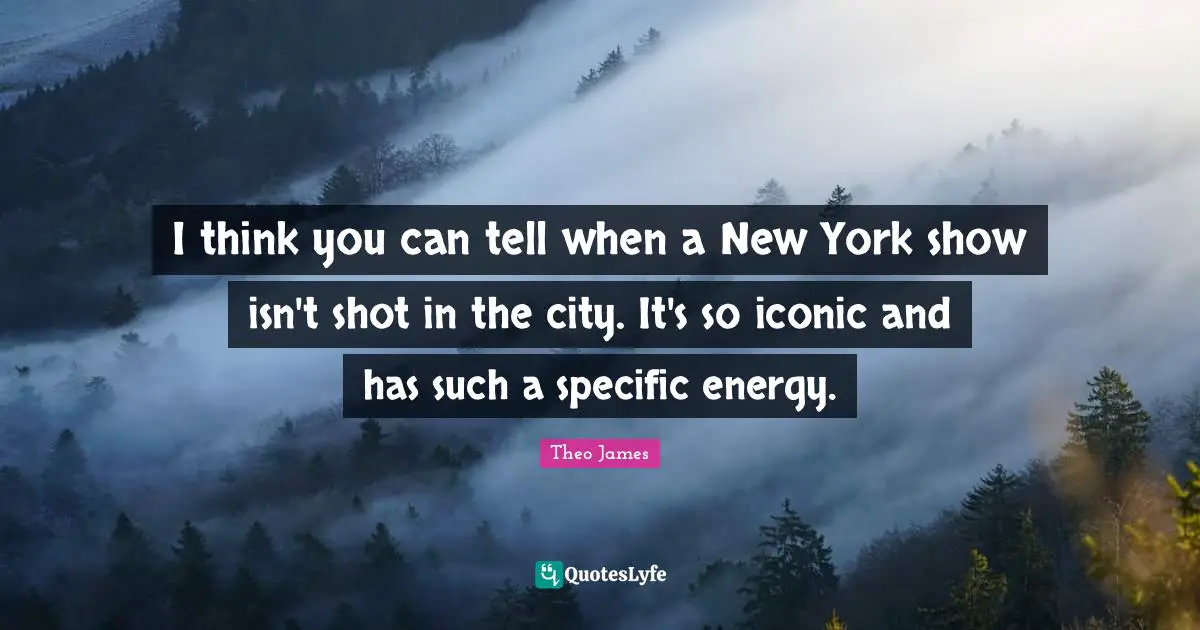 I think you can tell when a New York show isn't shot in the city. It's so iconic and has such a specific energy.
