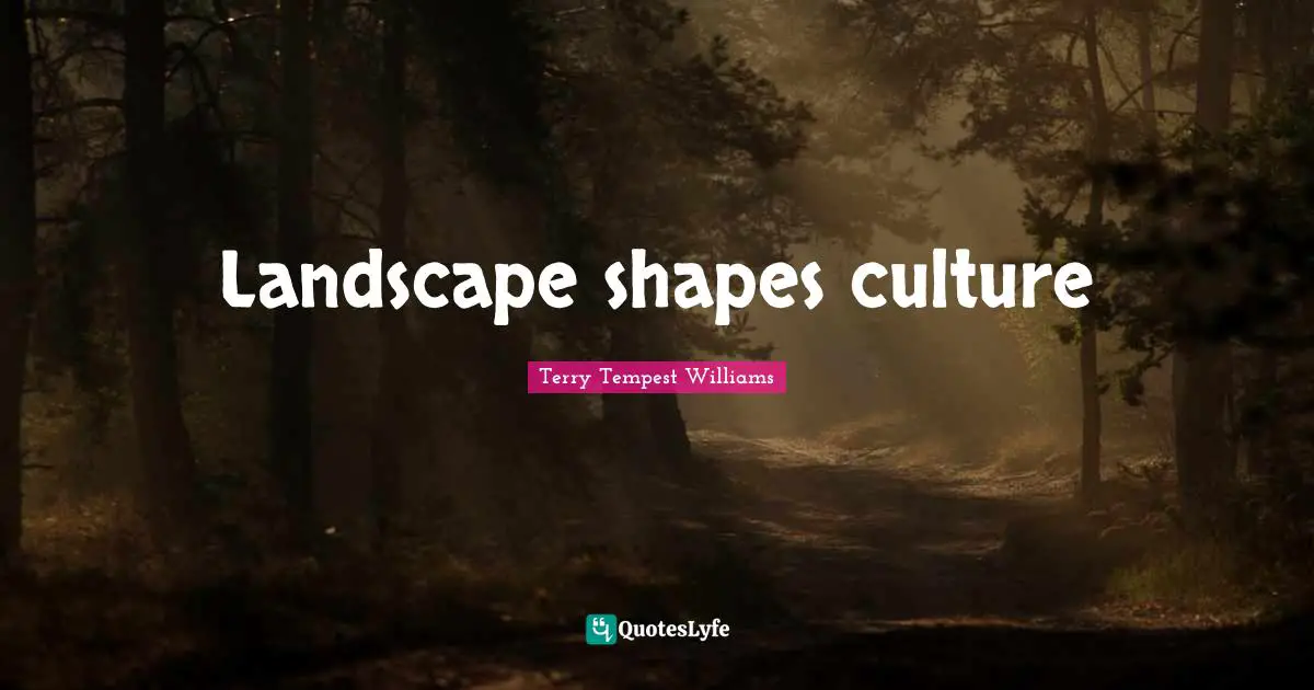 Landscape shapes culture