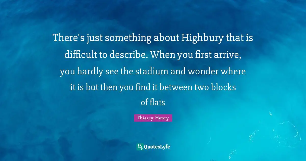 There's just something about Highbury that is difficult to describe. When you first arrive, you hardly see the stadium and wonder where it is but then you find it between two blocks of flats
