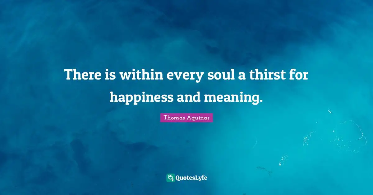 Thirst Quotes: "There is within every soul a thirst for happiness and meaning."