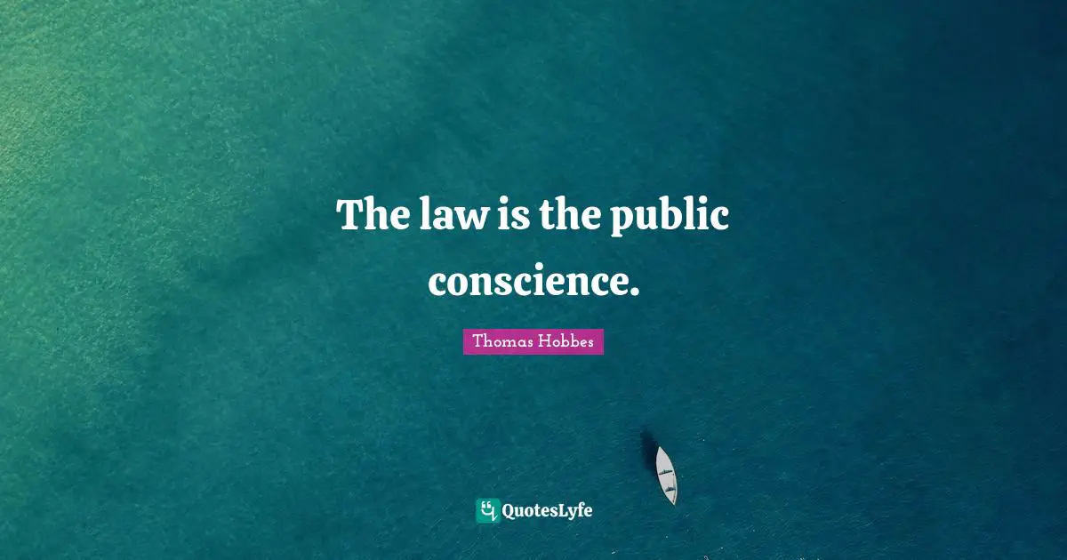 The law is the public conscience.
