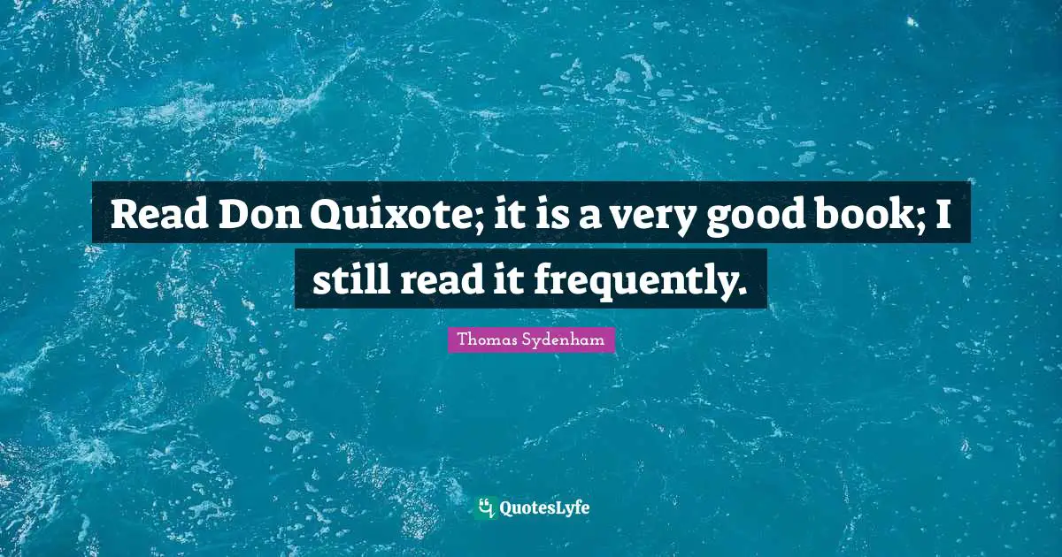 Read Don Quixote; it is a very good book; I still read it frequently.