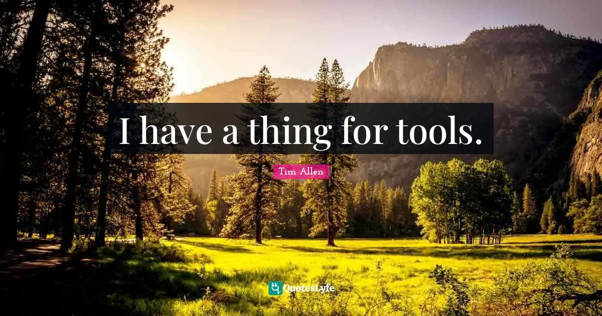 I have a thing for tools.