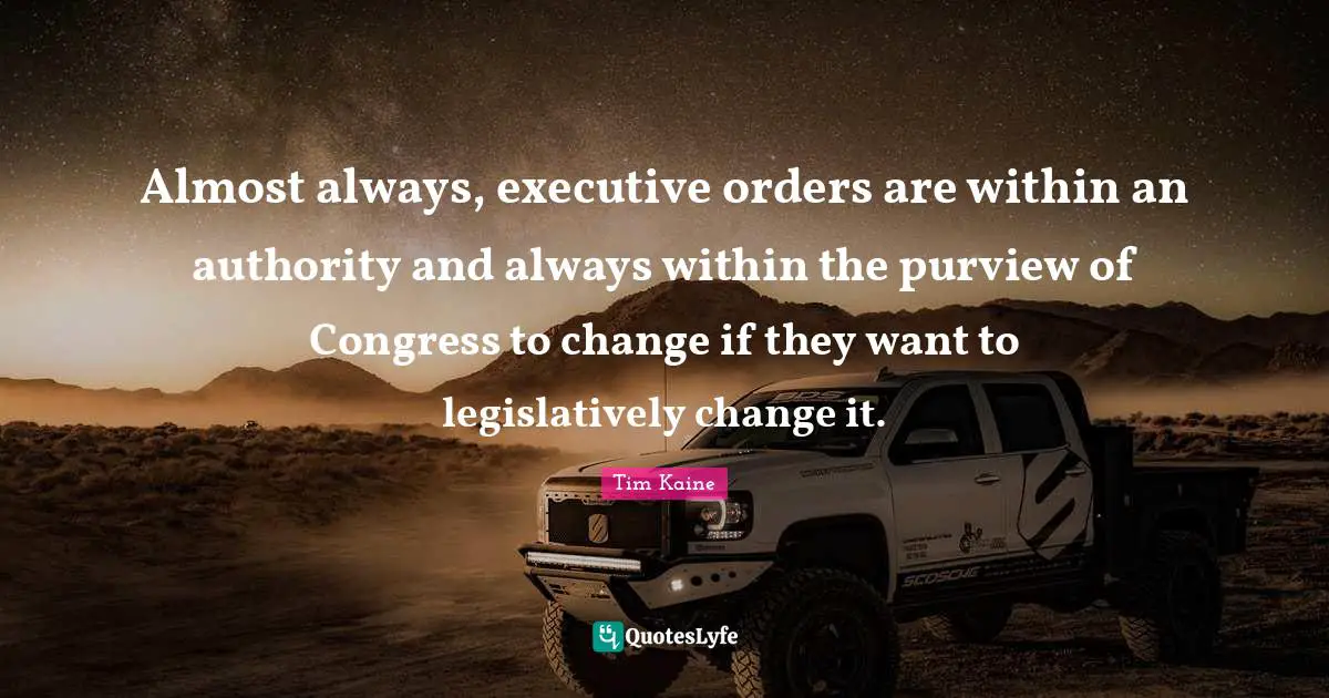 Almost always, executive orders are within an authority and always within the purview of Congress to change if they want to legislatively change it.