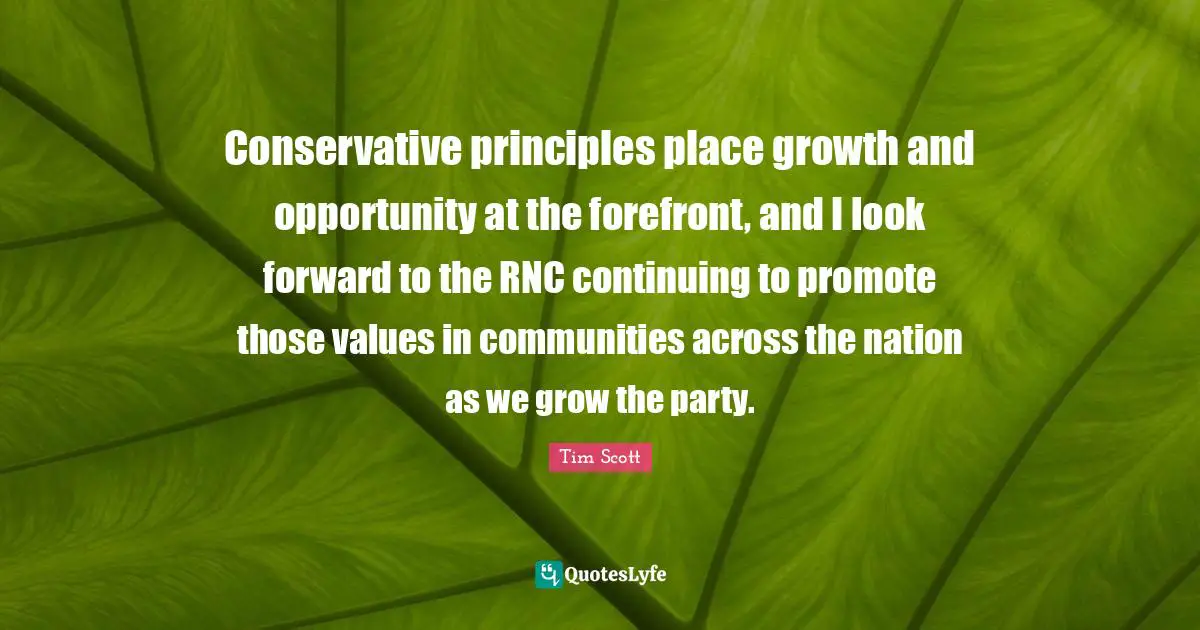 Conservative principles place growth and opportunity at the forefront, and I look forward to the RNC continuing to promote those values in communities across the nation as we grow the party.