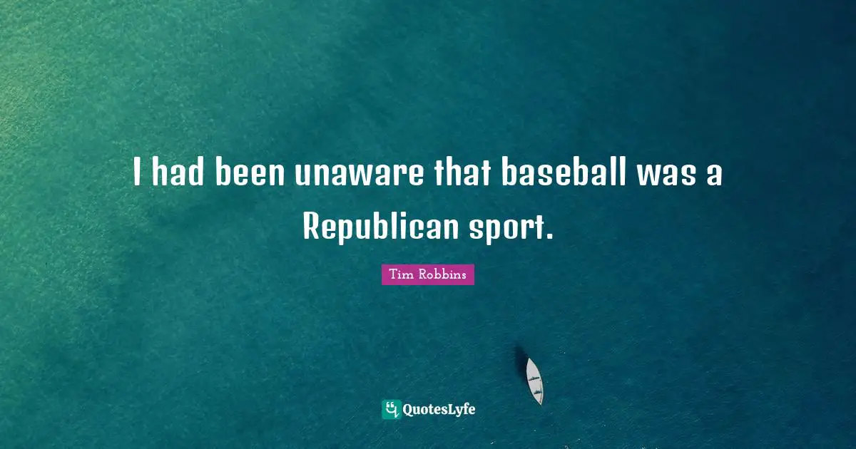 I had been unaware that baseball was a Republican sport.