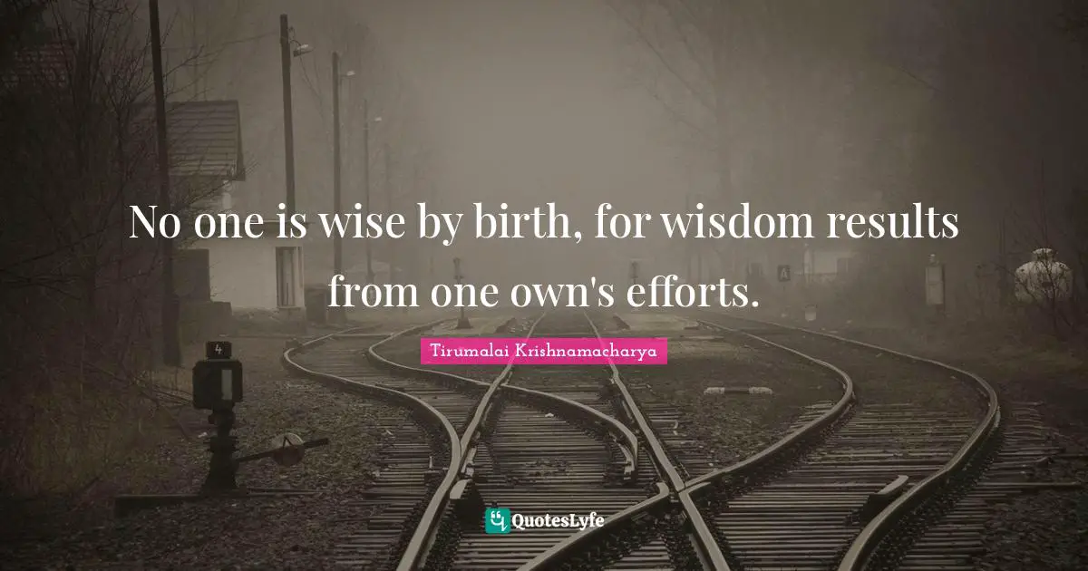 Results Quotes: "No one is wise by birth, for wisdom results from one own's efforts."