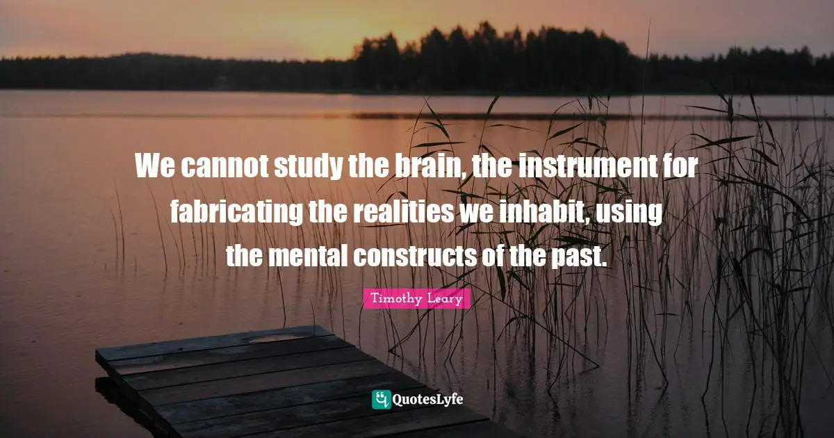 We cannot study the brain, the instrument for fabricating the realities we inhabit, using the mental constructs of the past.