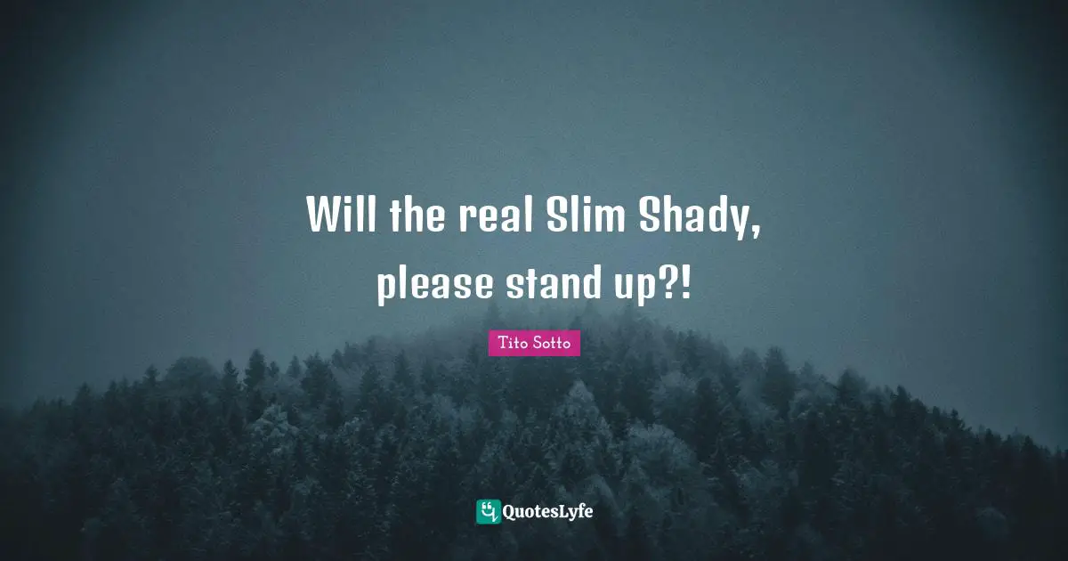 Will the real Slim Shady, please stand up?!