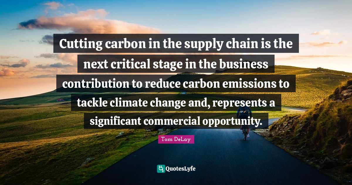 Cutting carbon in the supply chain is the next critical stage in the b