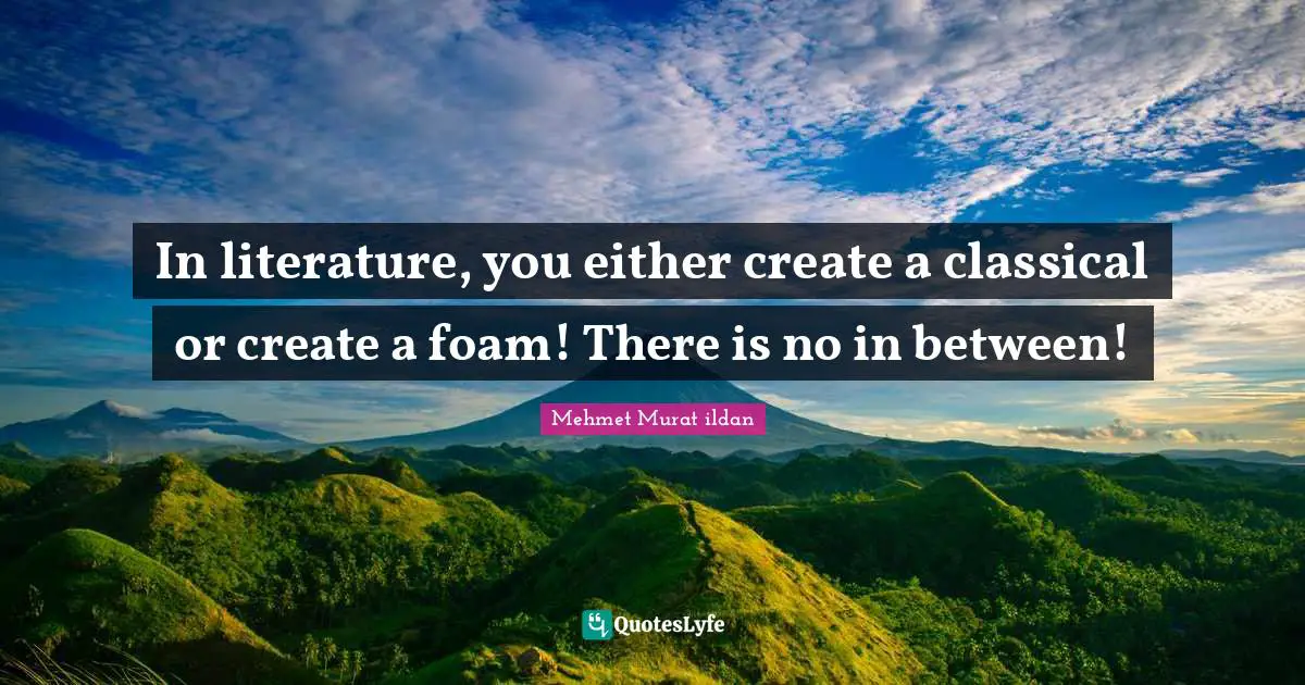 In literature, you either create a classical or create a foam! There is no in between!