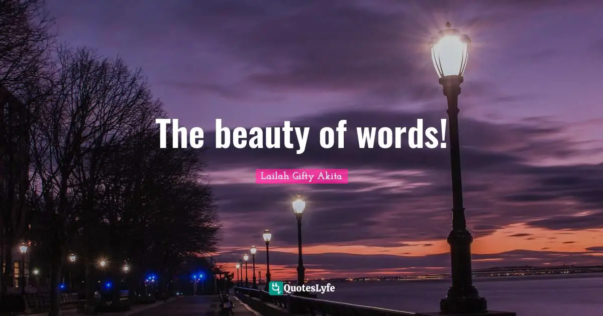 The beauty of words!