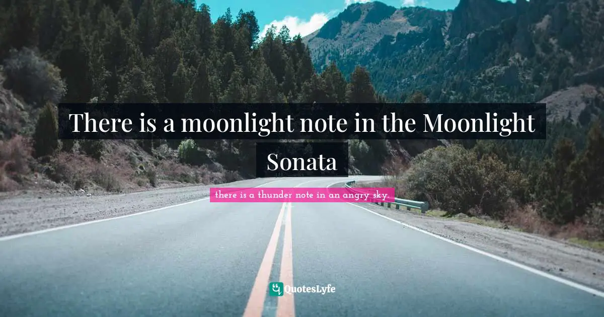 There is a moonlight note in the Moonlight Sonata