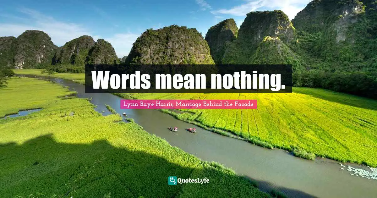 Words mean nothing.