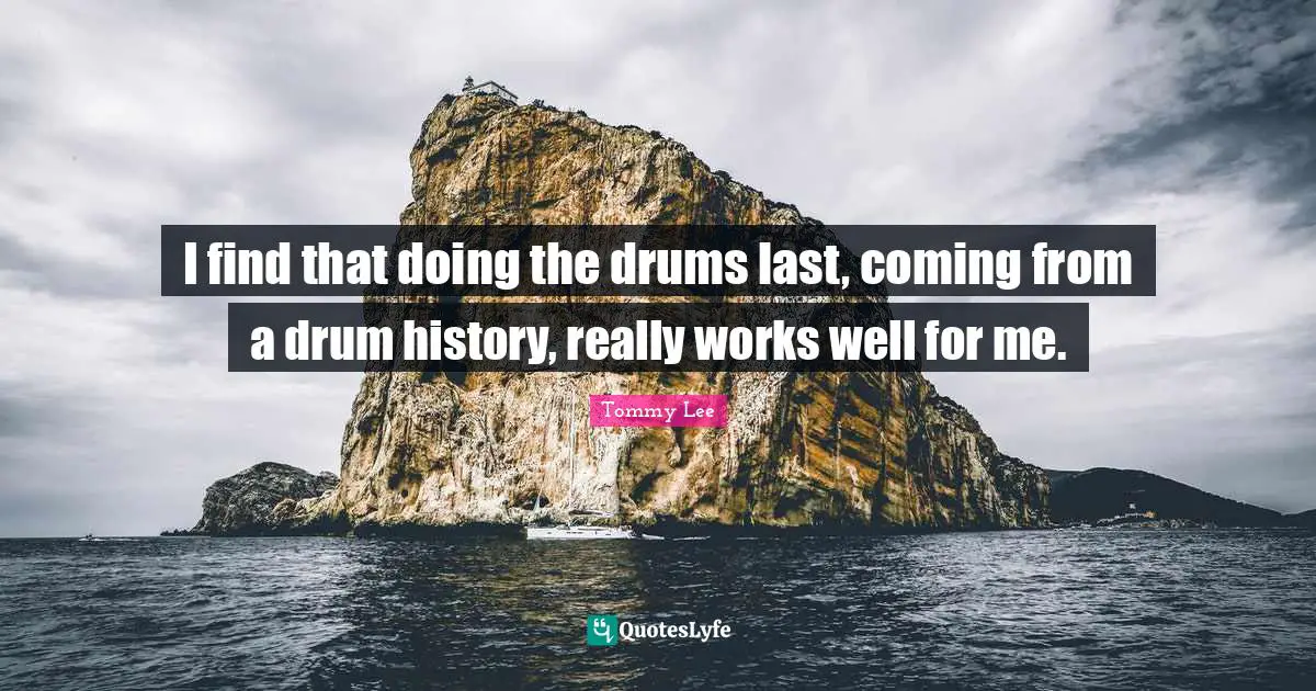 I find that doing the drums last, coming from a drum history, really works well for me.
