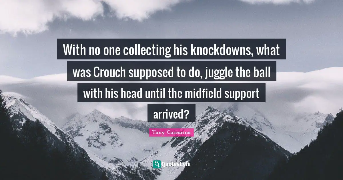 With no one collecting his knockdowns, what was Crouch supposed to do, juggle the ball with his head until the midfield support arrived?
