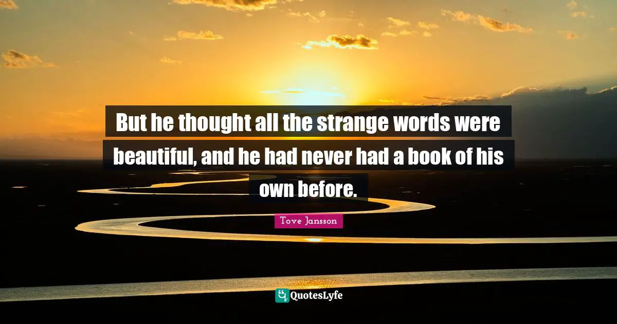 But he thought all the strange words were beautiful, and he had never had a book of his own before.
