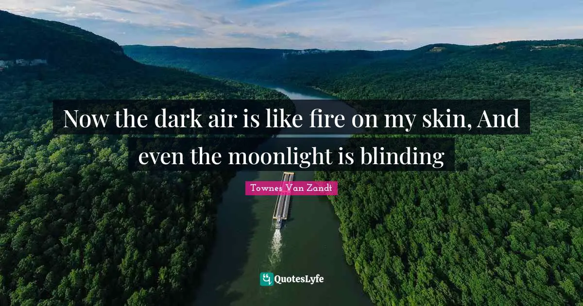 Moonlight Quotes: "Now the dark air is like fire on my skin, And even the moonlight is blinding"