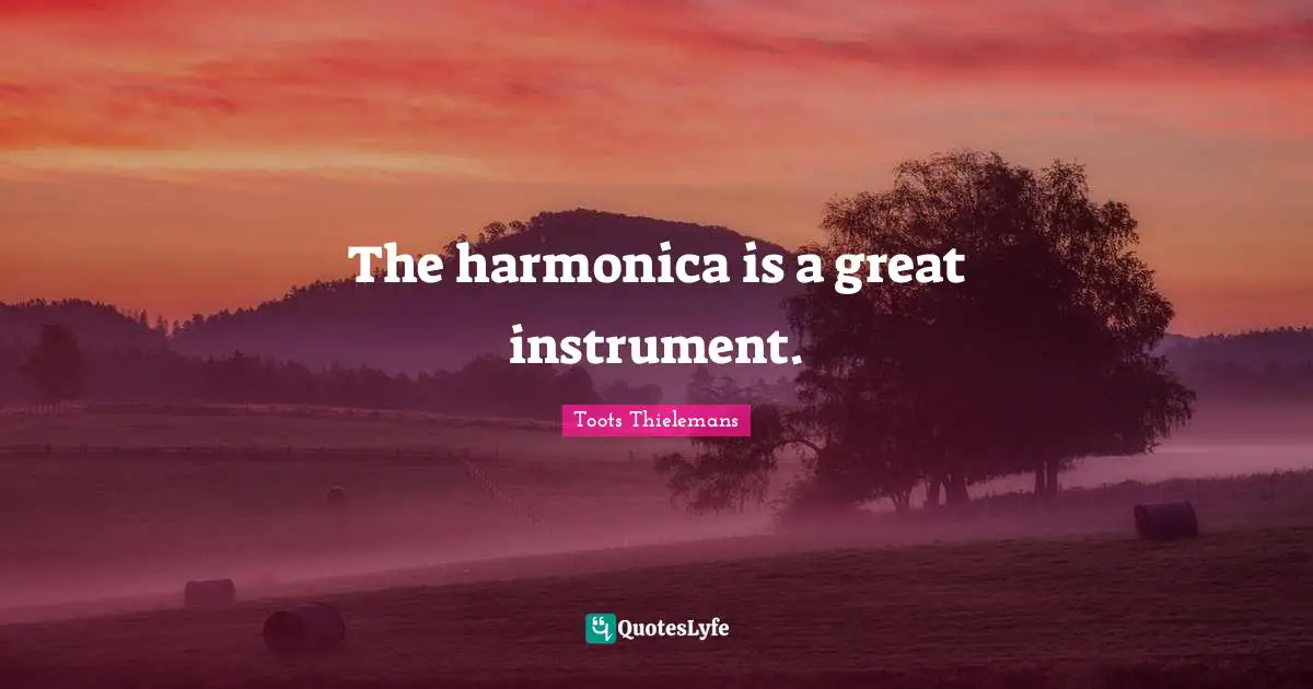 The harmonica is a great instrument.