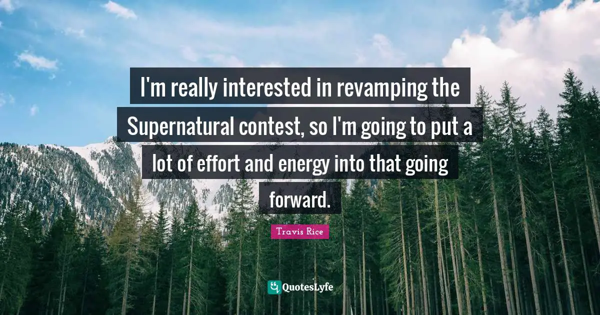 I'm really interested in revamping the Supernatural contest, so I'm going to put a lot of effort and energy into that going forward.