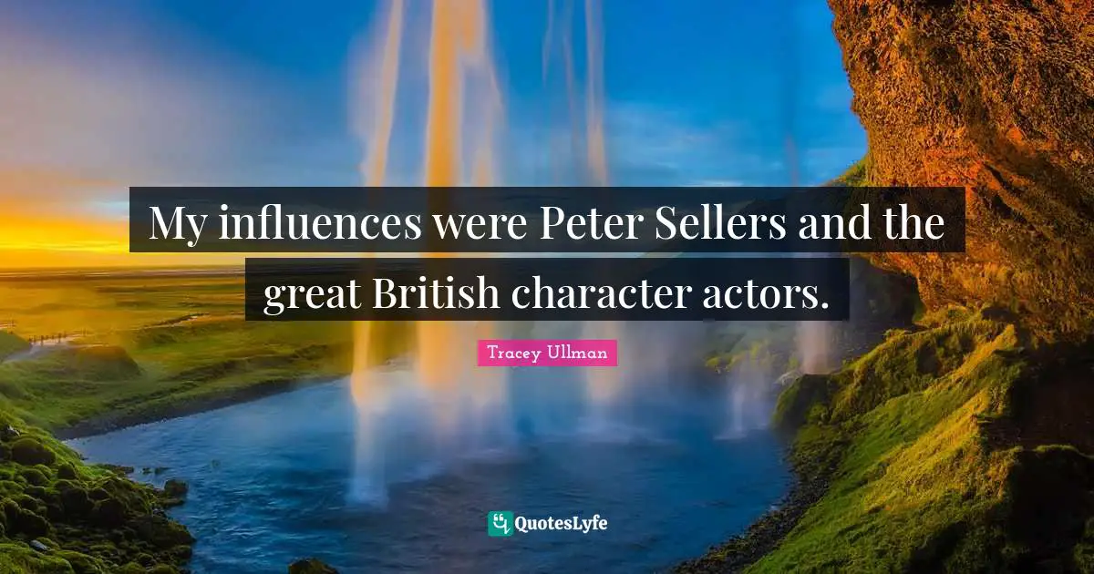 My influences were Peter Sellers and the great British character actors.