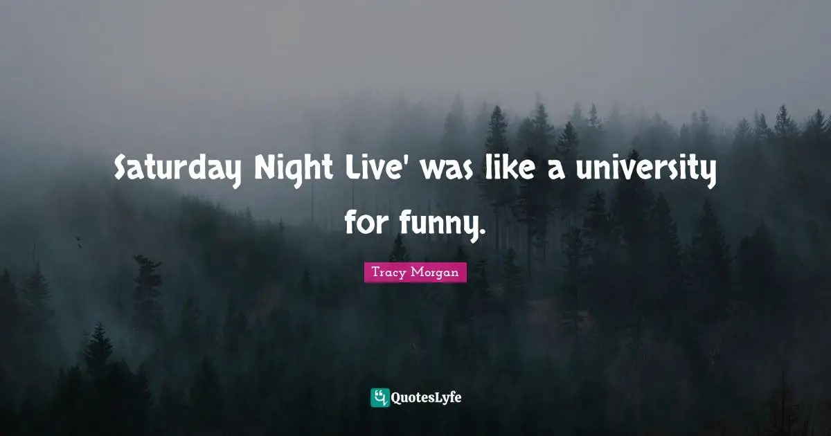 Saturday Night Live' was like a university for funny.