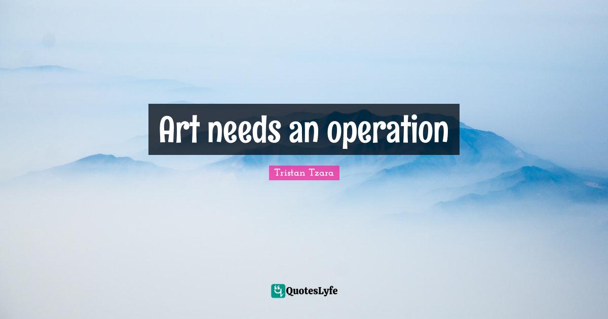 Art needs an operation
