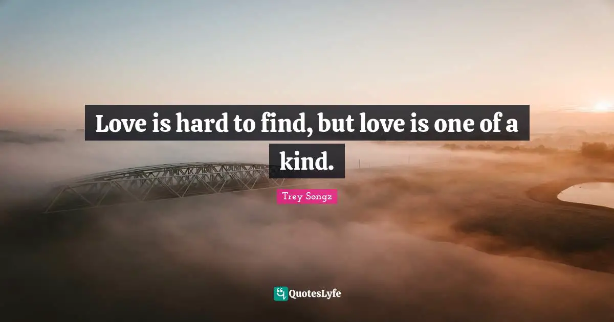 Love is hard to find, but love is one of a kind.