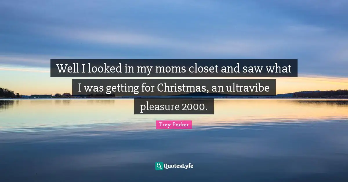 Well I looked in my moms closet and saw what I was getting for Christmas, an ultravibe pleasure 2000.