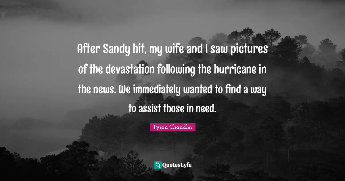 After Sandy hit, my wife and I saw pictures of the devastation following the hurricane in the news. We immediately wanted to find a way to assist those in need.