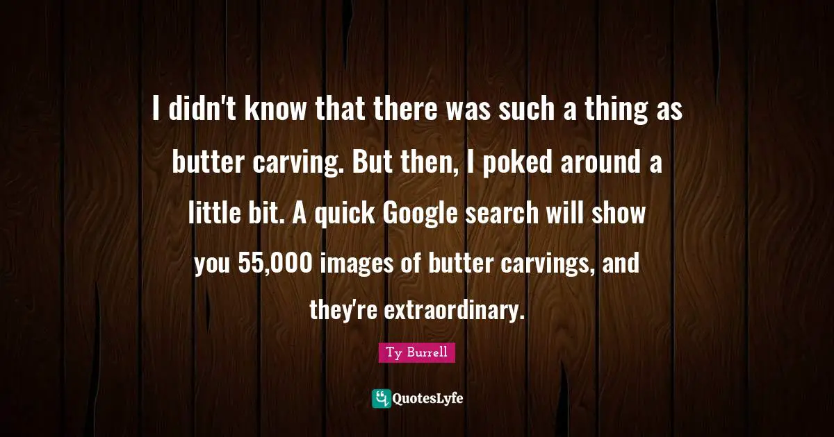 I didn't know that there was such a thing as butter carving. But then, I poked around a little bit. A quick Google search will show you 55,000 images of butter carvings, and they're extraordinary.