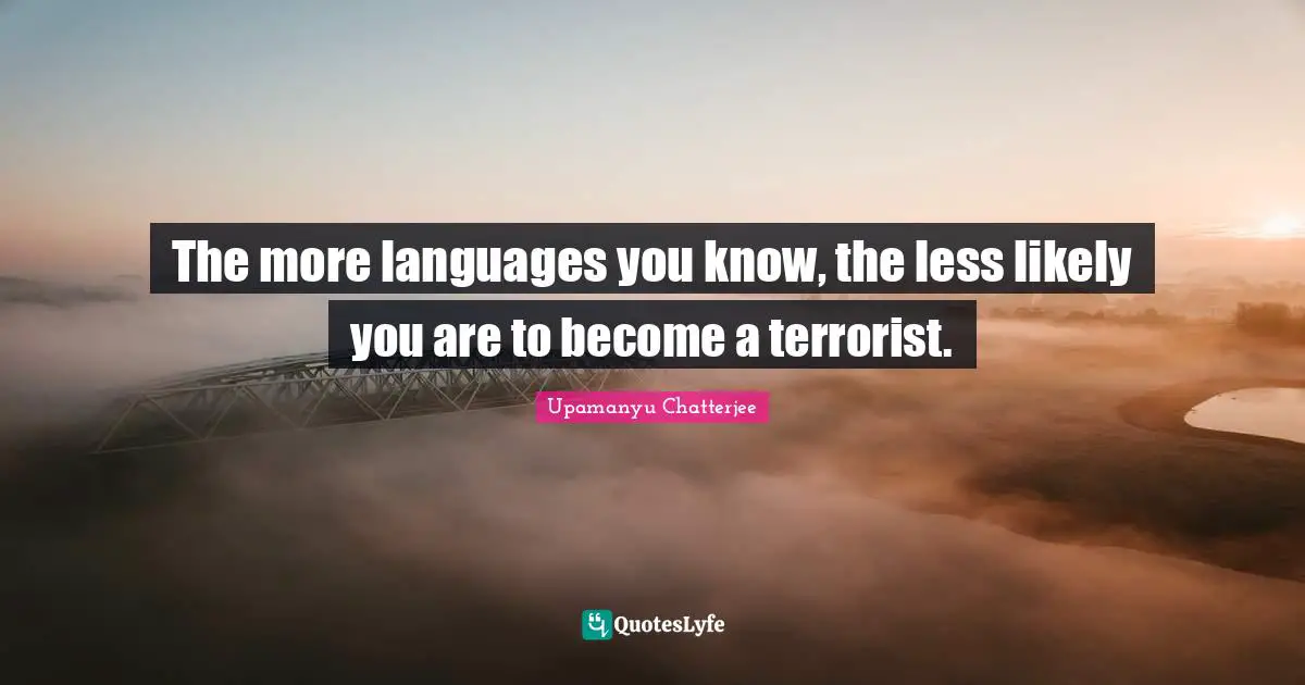 The more languages you know, the less likely you are to become a terrorist.