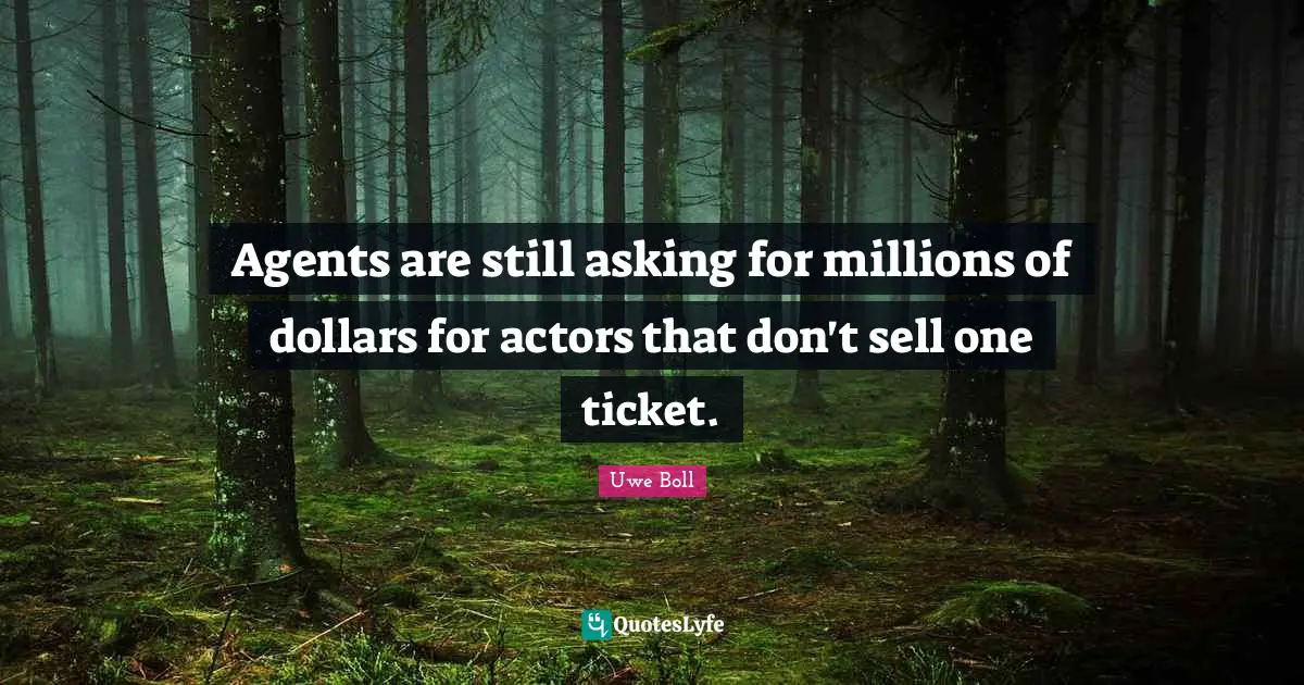Agents are still asking for millions of dollars for actors that don't sell one ticket.