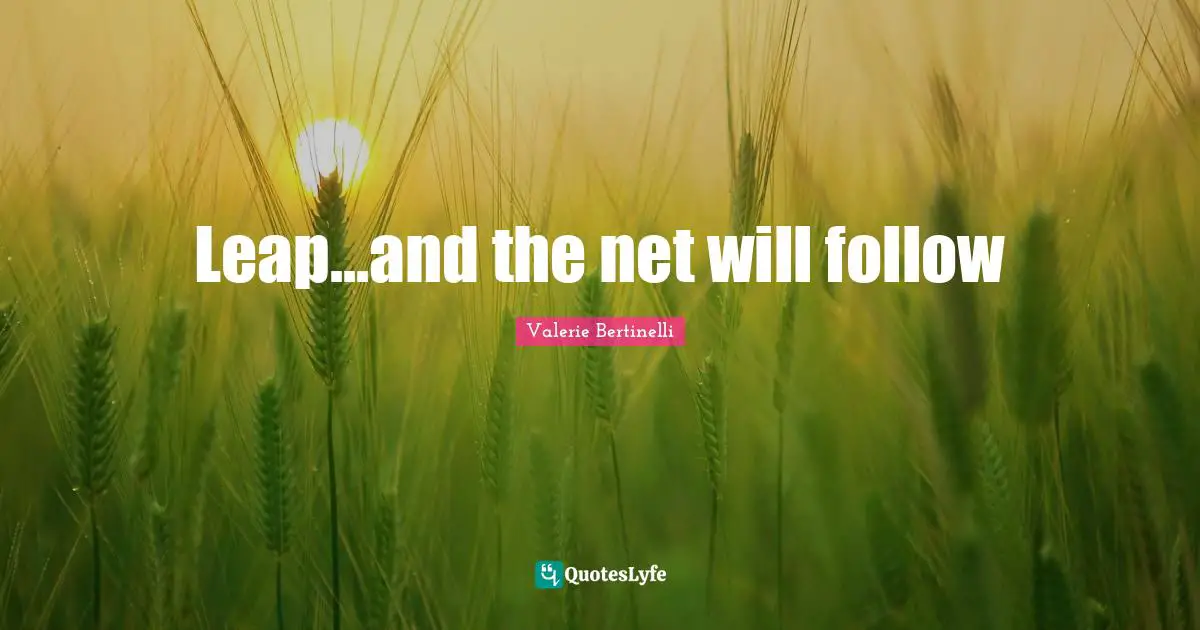 Leap...and the net will follow