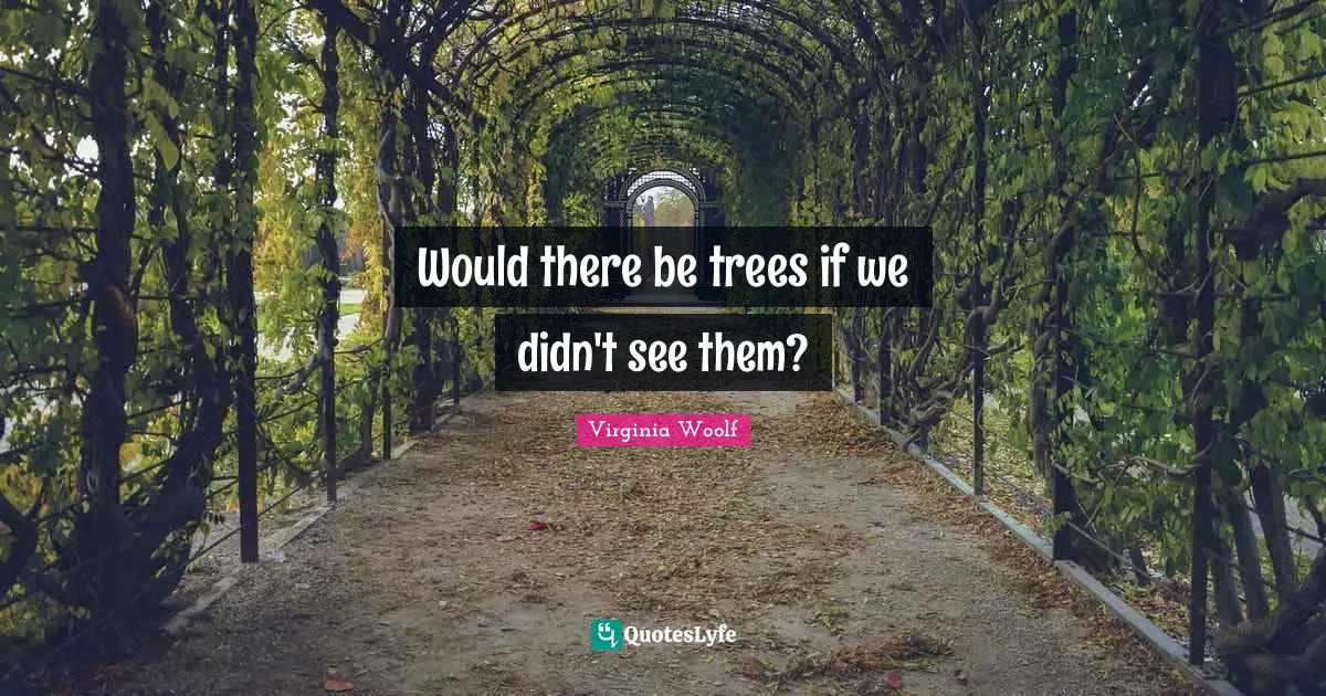 Would there be trees if we didn't see them?