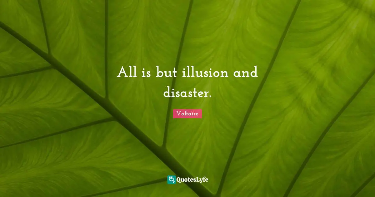 All is but illusion and disaster.