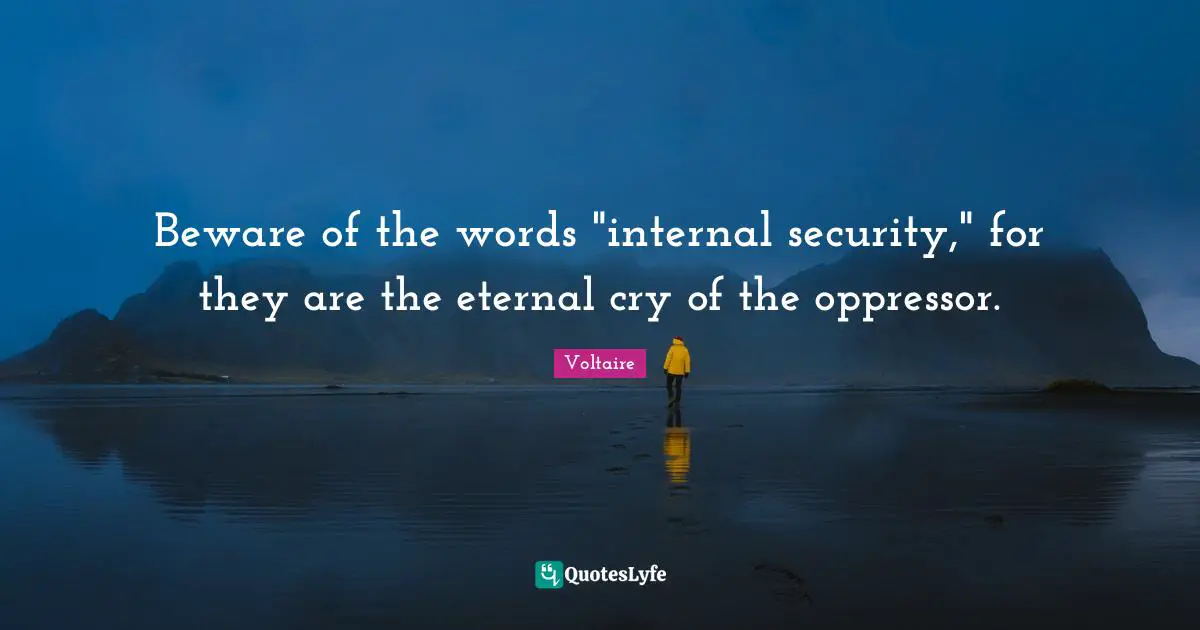 Voltaire Quotes: Beware of the words 