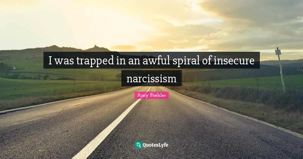 I was trapped in an awful spiral of insecure narcissism