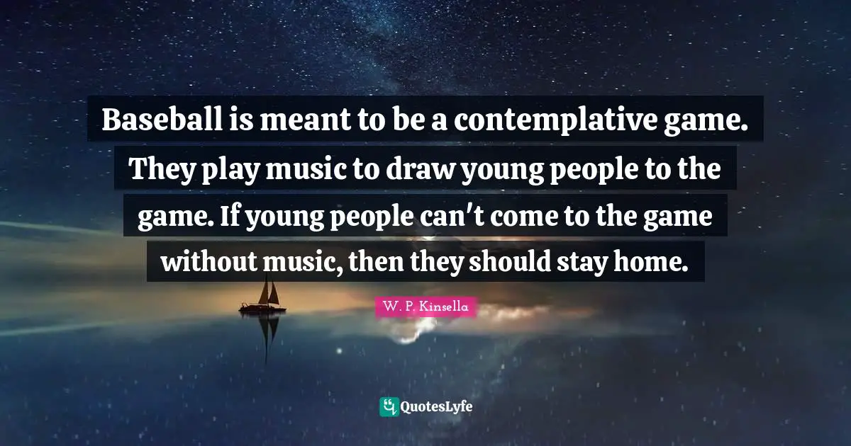 Baseball is meant to be a contemplative game. They play music to draw young people to the game. If young people can't come to the game without music, then they should stay home.