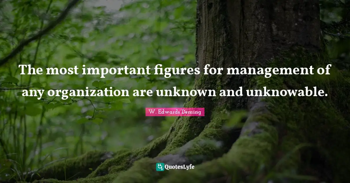 The most important figures for management of any organization are unknown and unknowable.